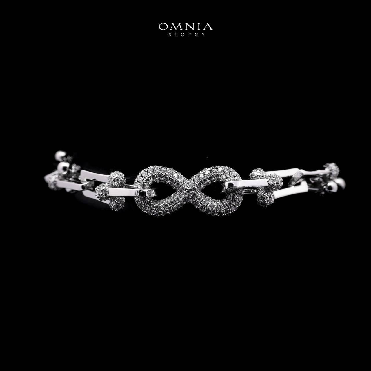 Omnia Infinity Chains Bridal Full Set with High-Quality Simulated Diamonds Rhodium Plated - OMNIASTORES UAE