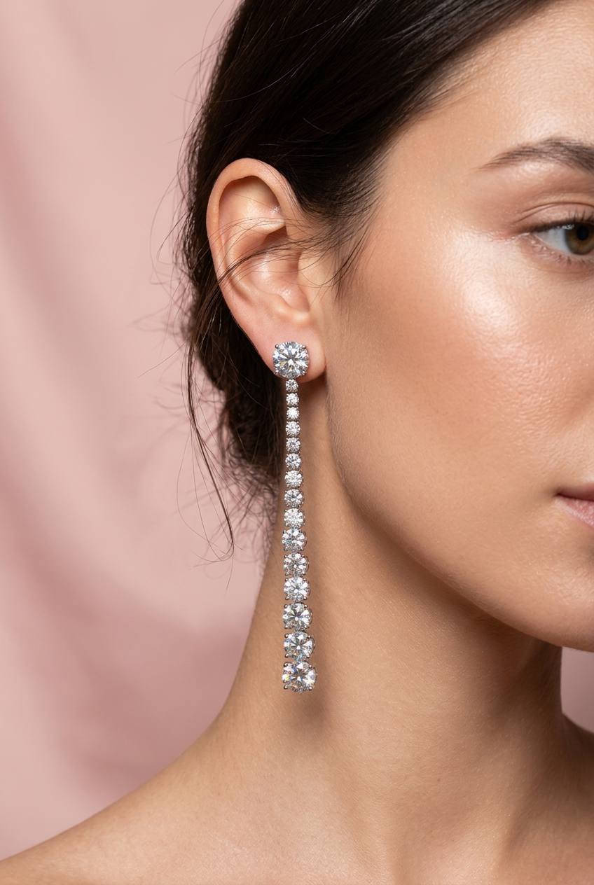 Adaline Drop Earrings — 925 Sterling Silver with Premium Simulated Diamonds - OMNIASTORES KSA