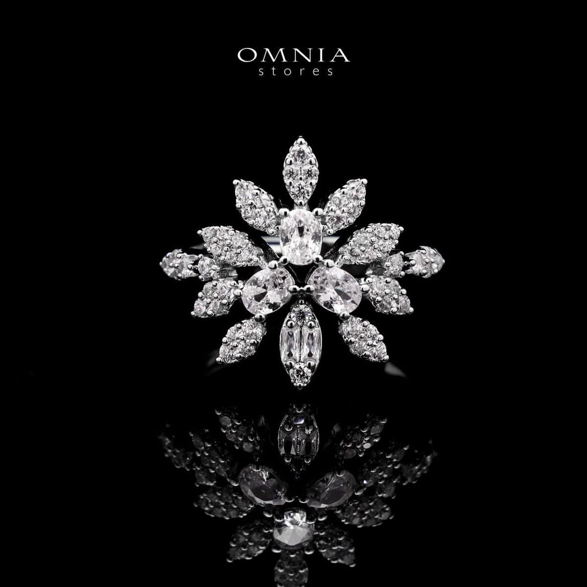 Omnia Anoud Red Bridal Full Set with Sparkling Zircon Stones in High-Quality Rhodium Plated Finish (Only available in KSA) - OMNIASTORES KSA