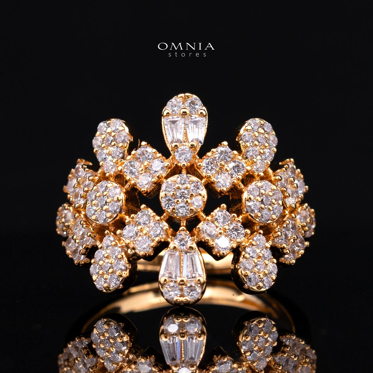 Amani Gold Luxury Bridal Full Set in High Quality Zircon Stone Rhodium Plated