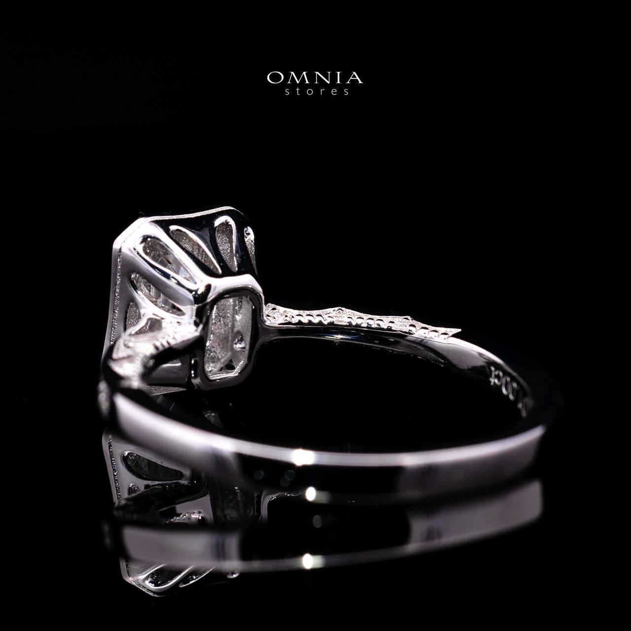Diane Emerald-Cut Moissanite Ring 5x7mm (1CT) in 925 Sterling Silver
