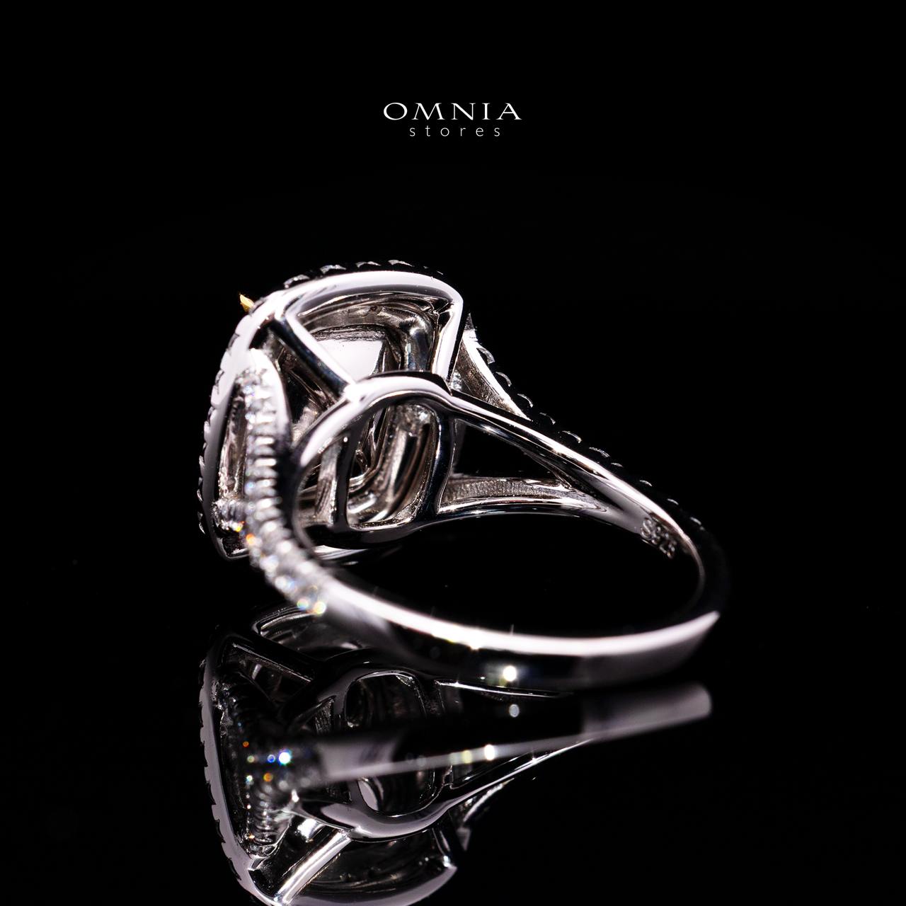 Martina Yellow Ring with Certified Premium Simulated Diamonds in 925 Sterling Silver - OMNIASTORES KSA