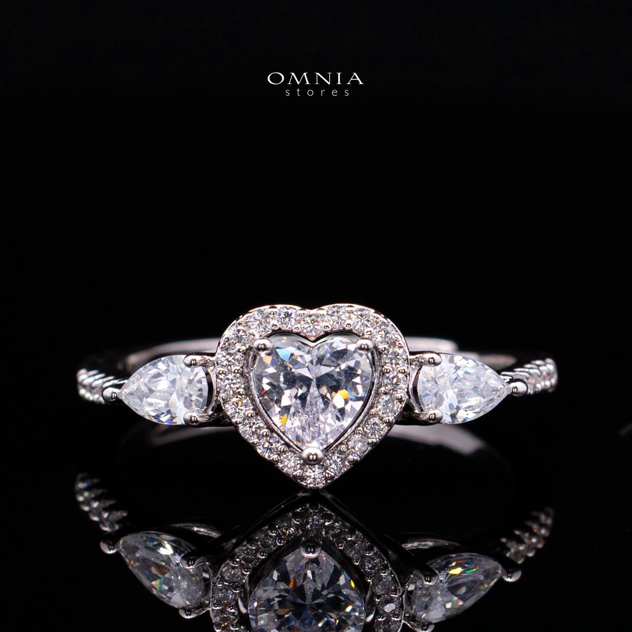 Talina White Luxury Bridal Full Jewelry Set with High-Quality Premium Simulated Diamonds-Rhodium-Plated