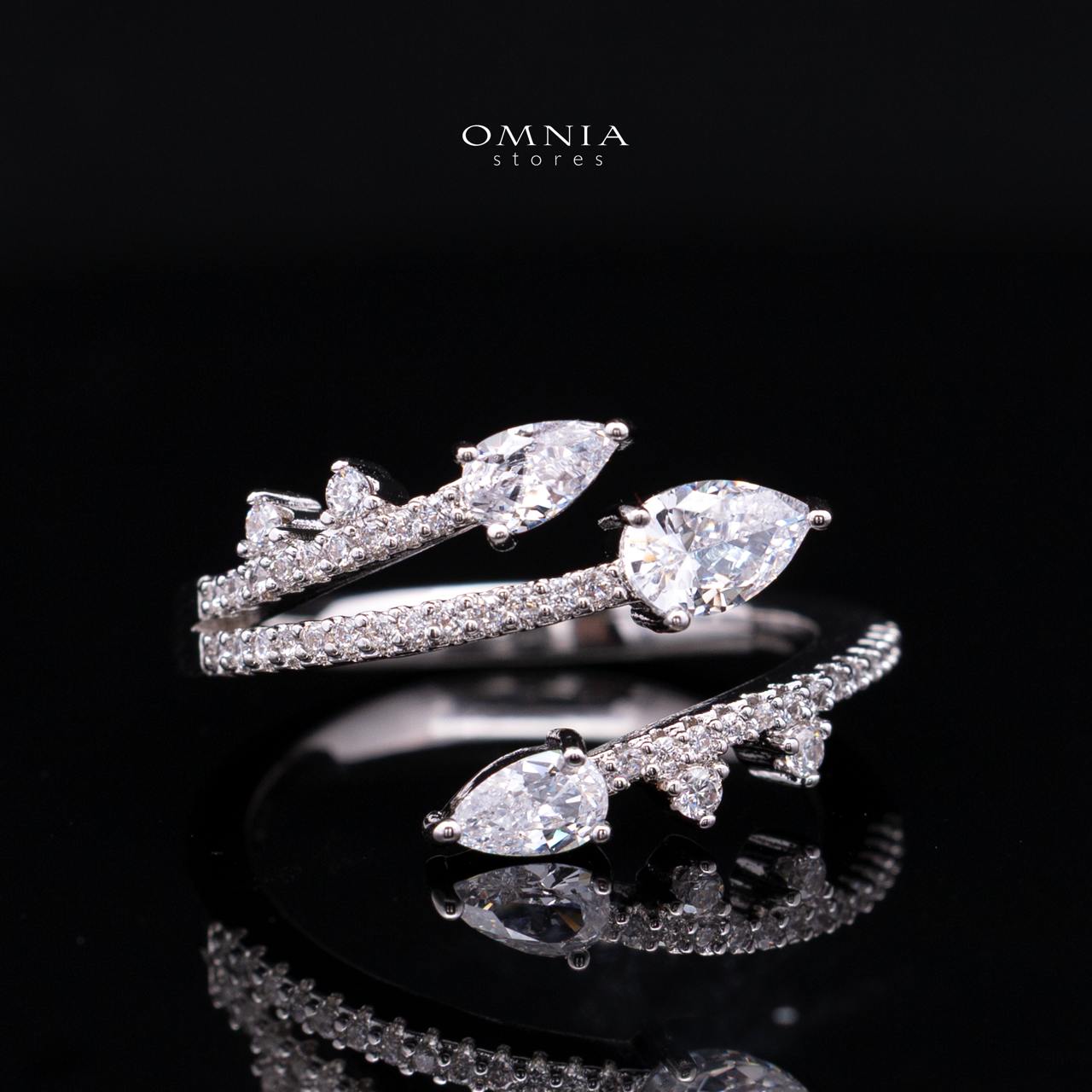 Yuliana Luxury White Bridal Full Set with High-Quality Premium Zircon Stones, Rhodium-Plated - OMNIASTORES KSA