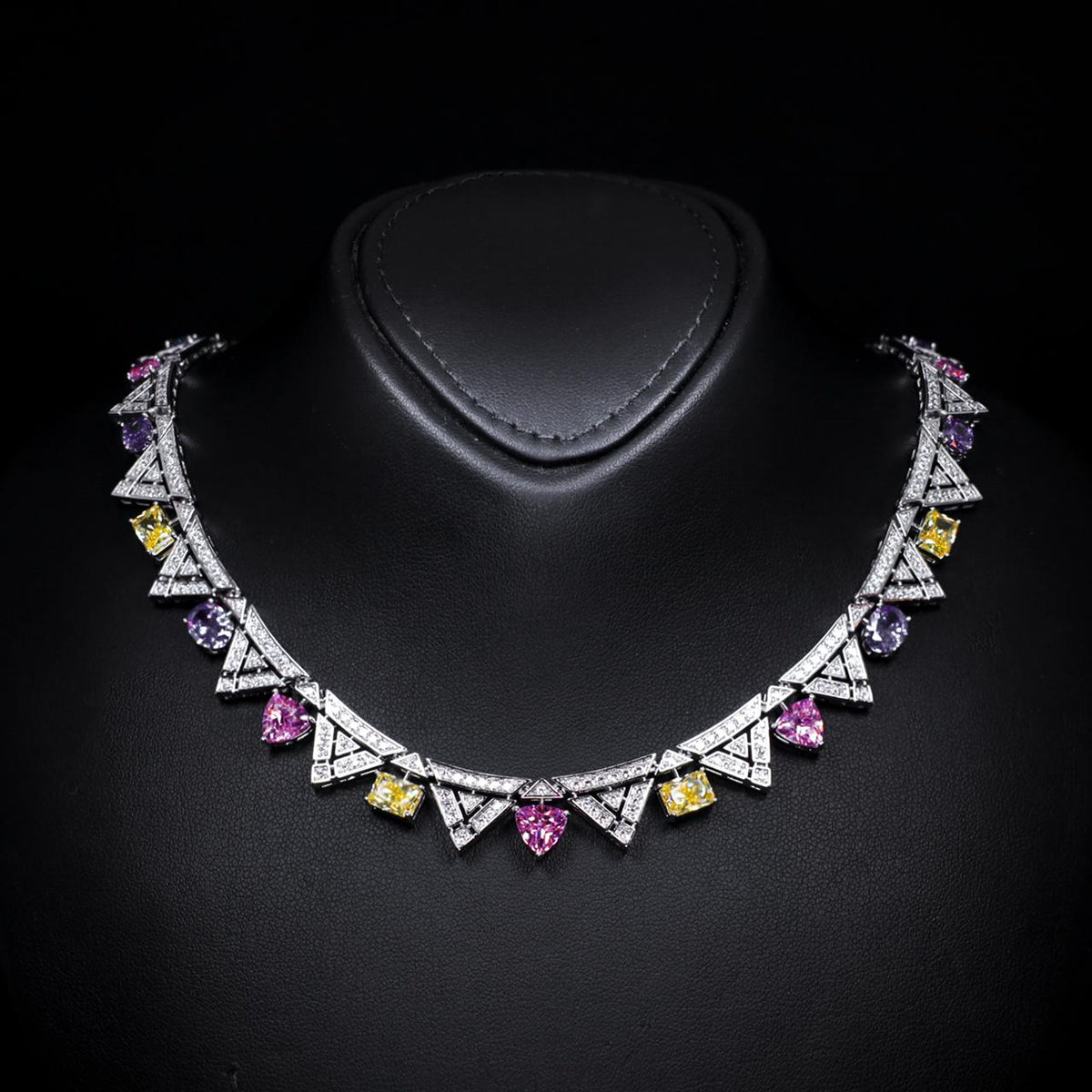 Inara Multicolor Luxury Bridal Full Set with High-Quality Zircon Stones Premium Rhodium Plating