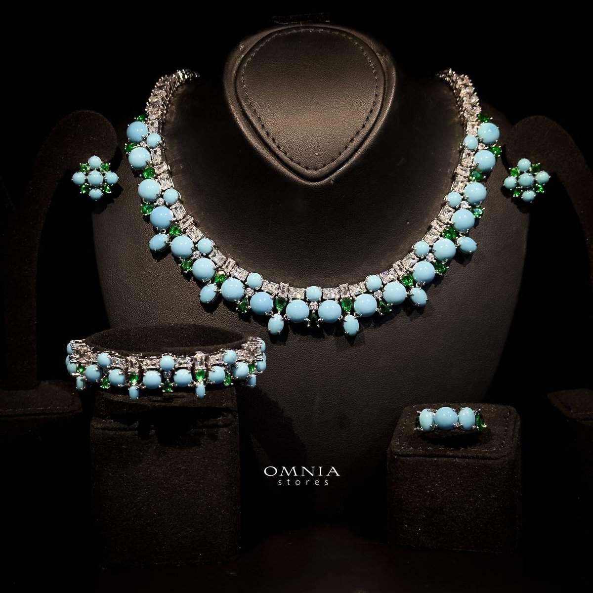 Omnia Rima Bridal Full Set in High Quality Simulated Diamonds - OMNIASTORES UAE