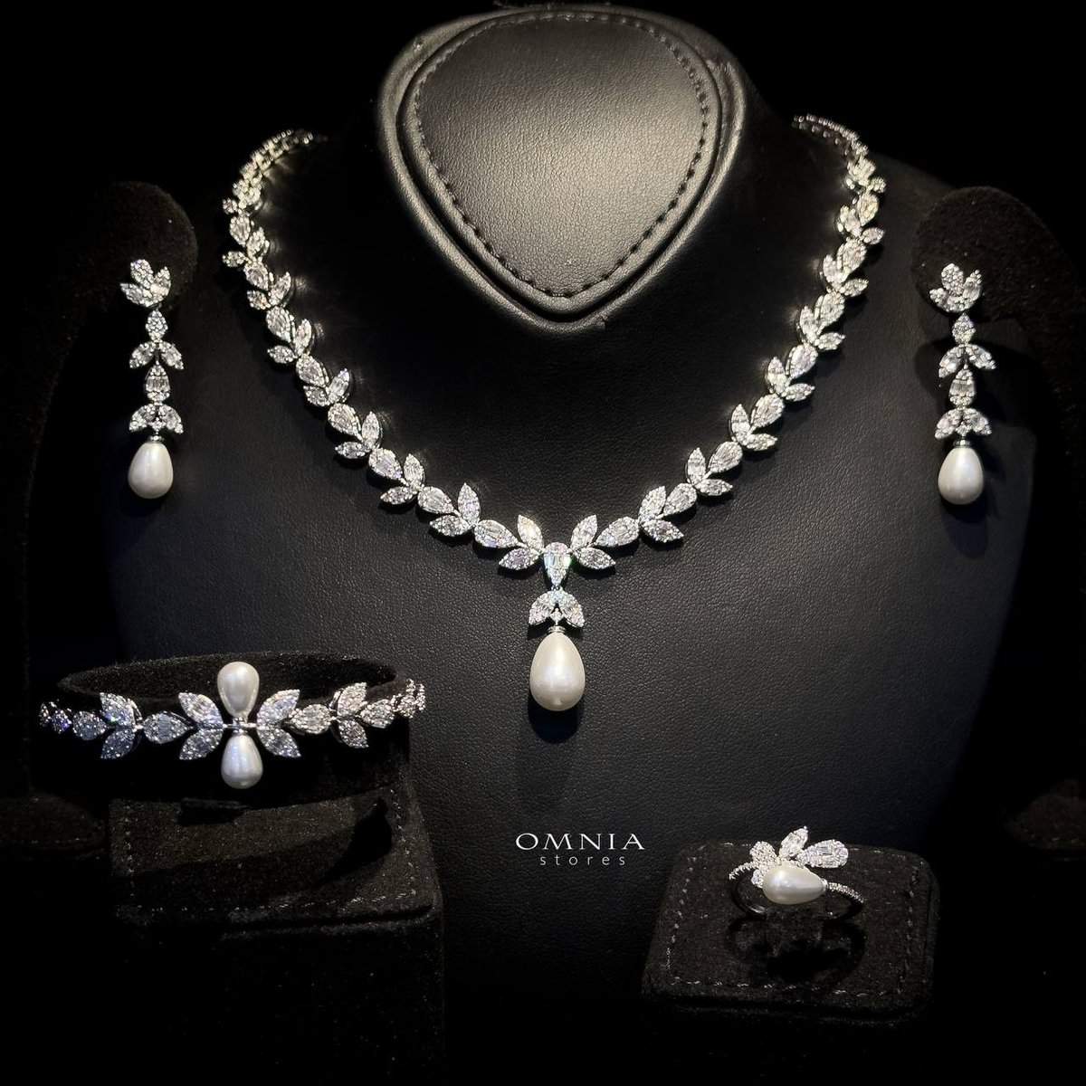Omnia Samah Bridal Silver Full Set - OMNIASTORES UAE