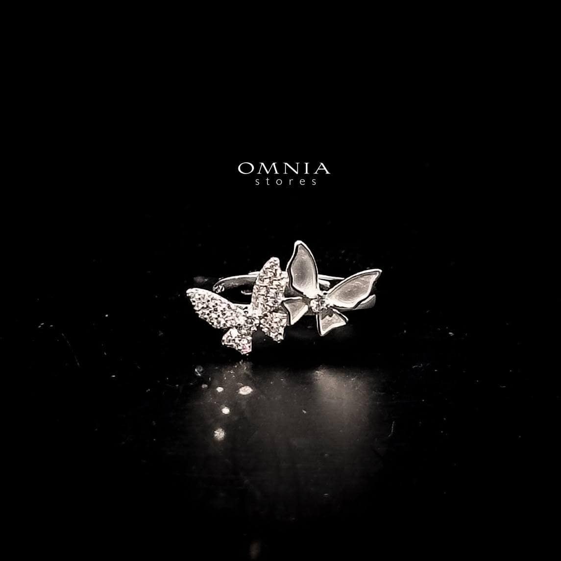 Omnia Aurora Butterfly Duo Ring in High Quality 925 Silver with Iced Cut Stones - OMNIASTORES UAE