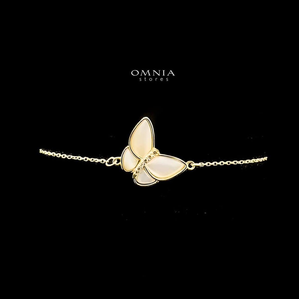 Omnia Ivy Butterfly Bracelet in 92.5 Silver with High Quality Iced Cut Stones - OMNIASTORES UAE