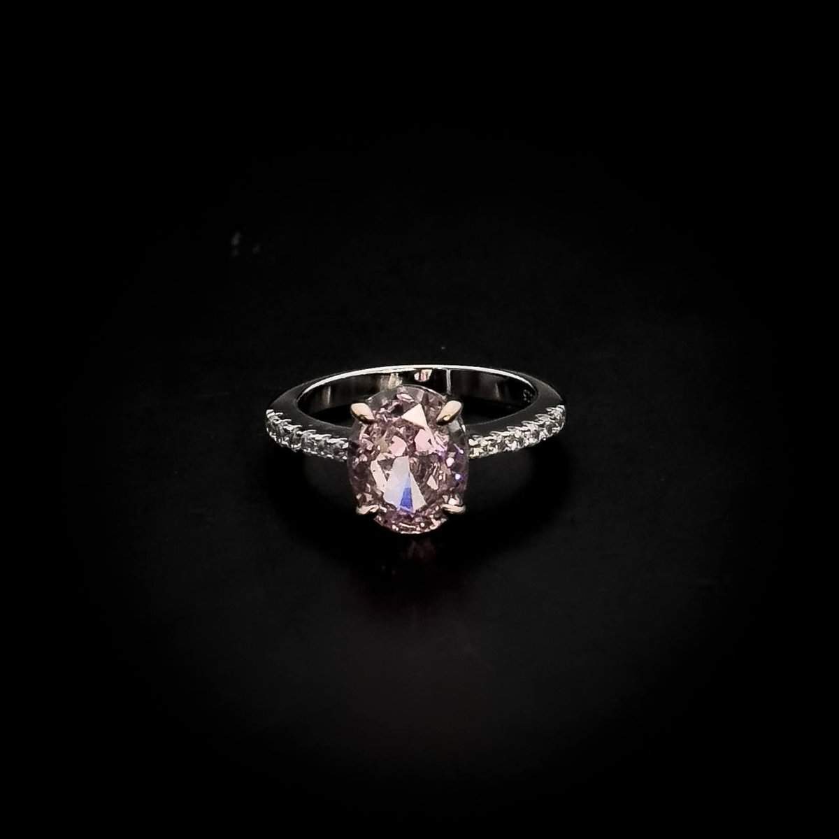 Omnia Bambina Pink Ring in 92.5 Silver High Quality Simulated diamonds - OMNIASTORES UAE