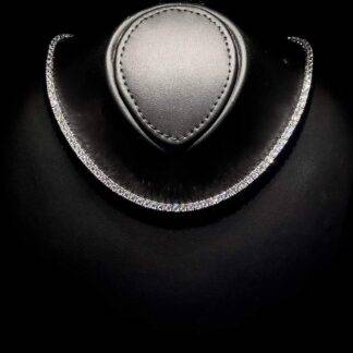 Omnia Shams 3mm Tennis Necklace in 925 Silver High Quality Simulated diamonds - OMNIASTORES UAE