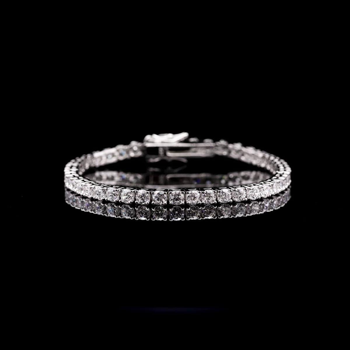 Omnia Tasneem White 3mm Tennis Bracelet in 925 Silver High Quality Simulated diamonds - OMNIASTORES UAE