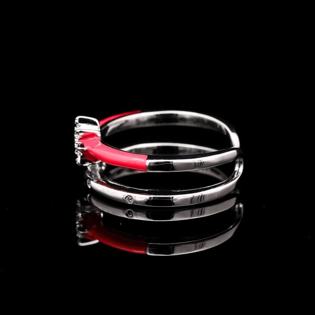 Omnia Amnah Ring Accessories in High Quality Zircon Stone Rhodium Plated - OMNIASTORES UAE