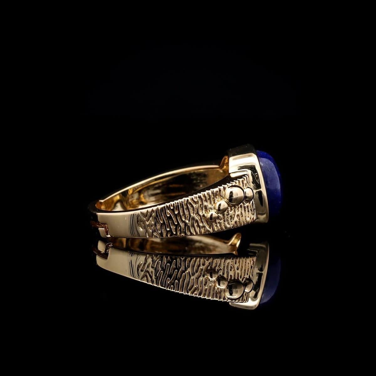 Omnia Nashita Blue Ring in High Quality Malachite Stone - OMNIASTORES UAE