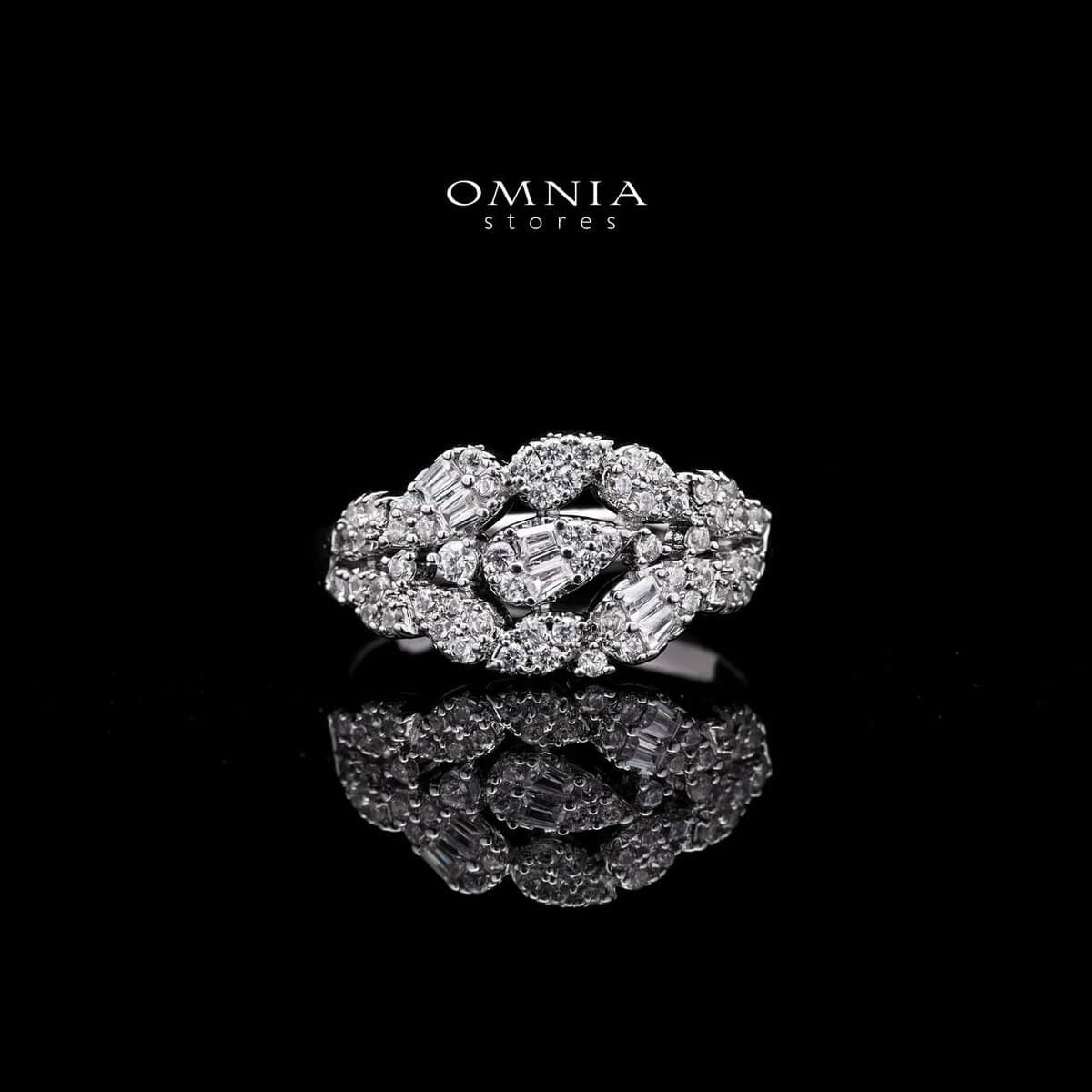 Omnia Alina White Bridal Full Set in High Quality Zircon Stone Rhodium Plated - OMNIASTORES KSA