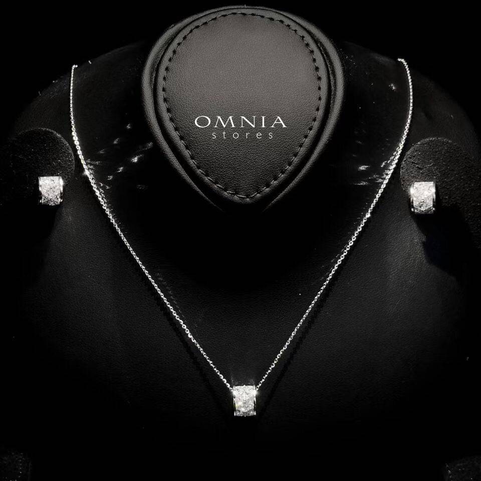 Omnia Celeste White Set in 925 Silver with High-Quality Zircon Stones - OMNIASTORES UAE
