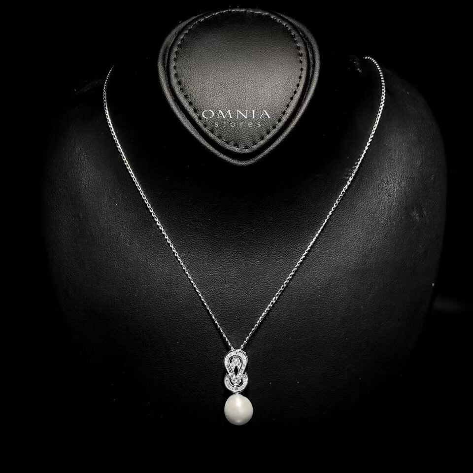 Omnia Alia Fresh Real Water Pearl Set in 92.5 Silver Accessories High Quality Simulated Diamonds