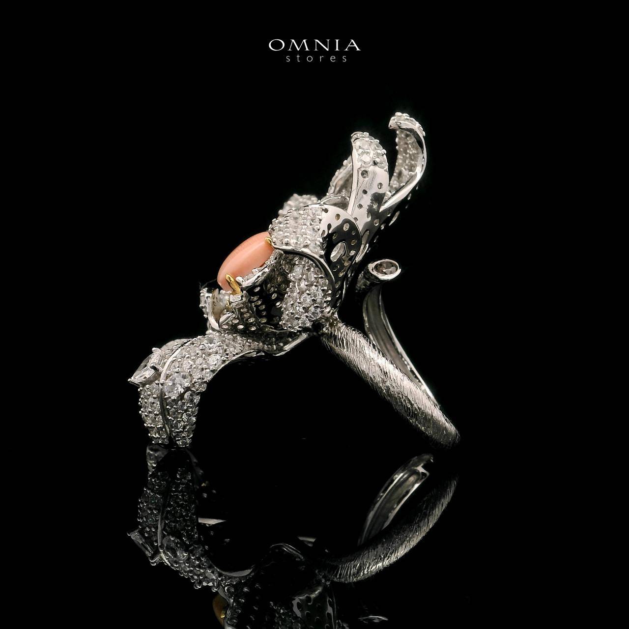 Omnia Aida Ring 92.5 Silver High Quality Simulated diamonds - OMNIASTORES UAE