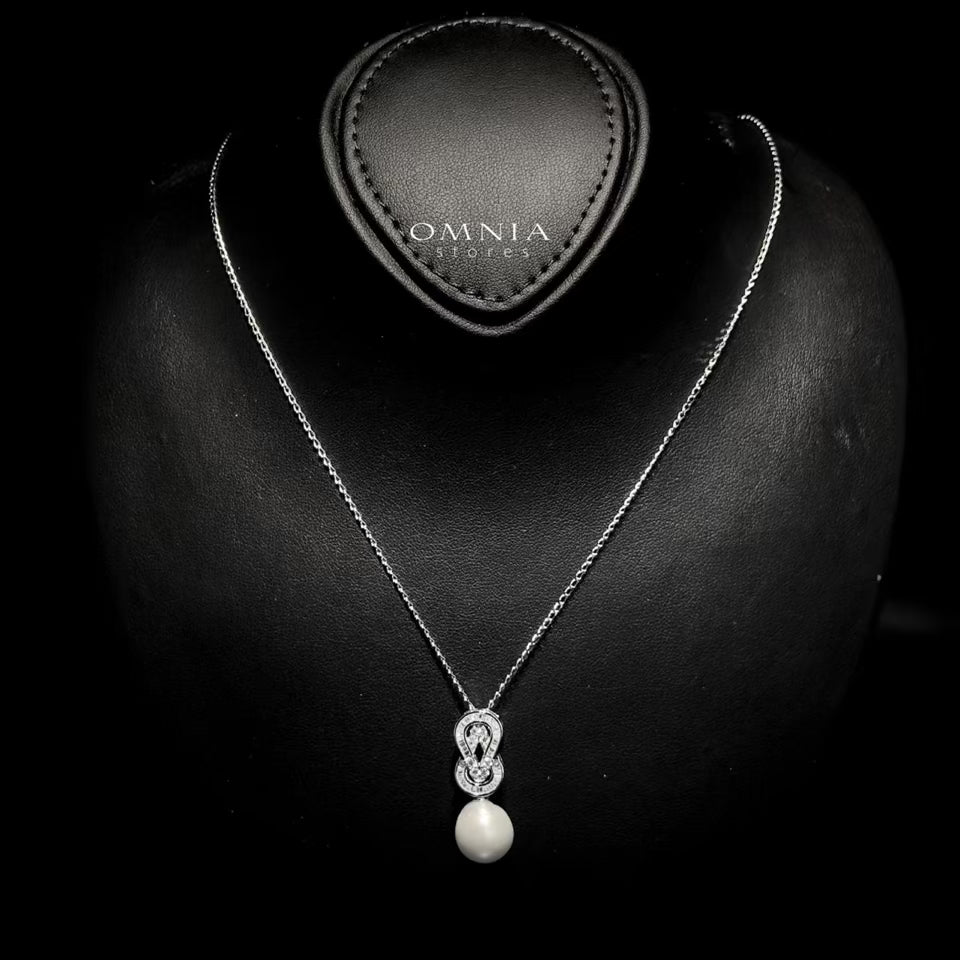 Omnia Alia Fresh Real Water Pearl Set in 92.5 Silver Accessories High Quality Simulated Diamonds - OMNIASTORES UAE