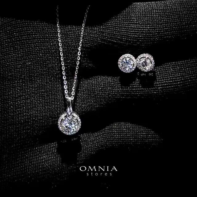 Omnia Noor White Set in 92.5 Silver with High-Quality Iced Cut Stone - OMNIASTORES UAE