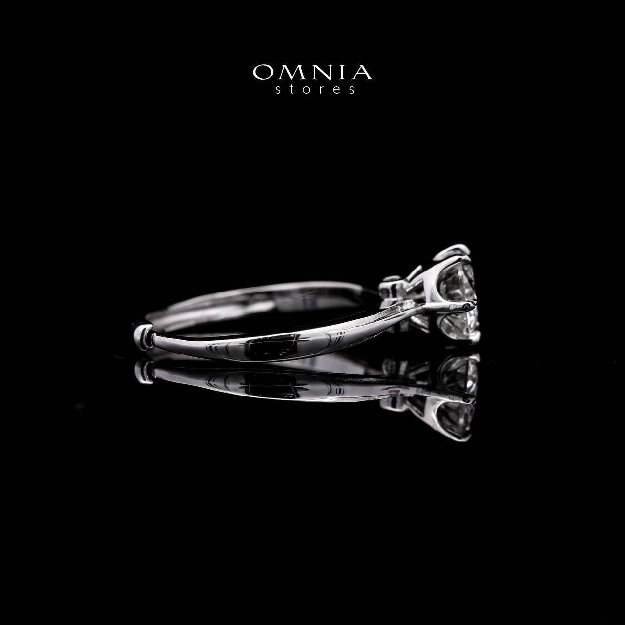 Omnia Mariam White Ring 92.5 Silver in High Quality Iced Cut Stone - OMNIASTORES UAE