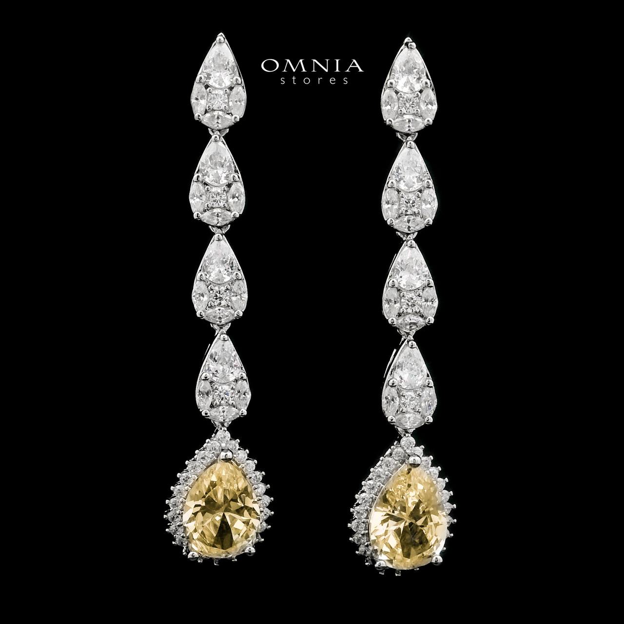 Omnia Radya Yellow Bridal Full Set in High Quality Zircon Stone Rhodium Plated - OMNIASTORES KSA
