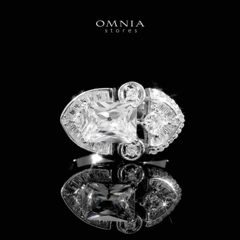 Shimaa White Bridal Jewelry Set Premium Rhodium-Plated High-Quality Zircon Stones - OMNIASTORES KSA