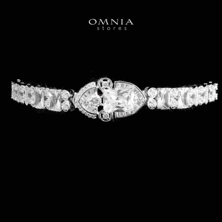 Shimaa White Bridal Jewelry Set Premium Rhodium-Plated High-Quality Zircon Stones - OMNIASTORES KSA