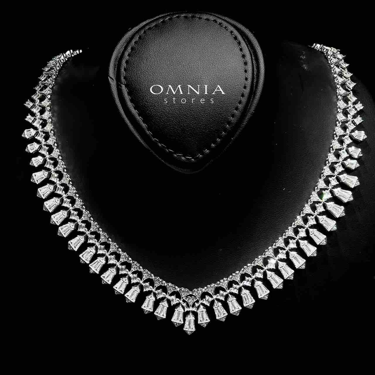 Omnia Noora White Bridal Full Set in 925 Silver High Quality Simulated Diamonds