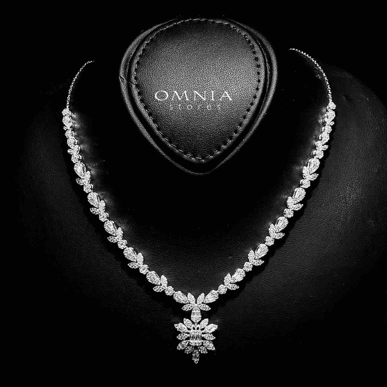 Omnia Jawali White Bridal Full Set in 925 Silver High Quality Simulated Diamonds