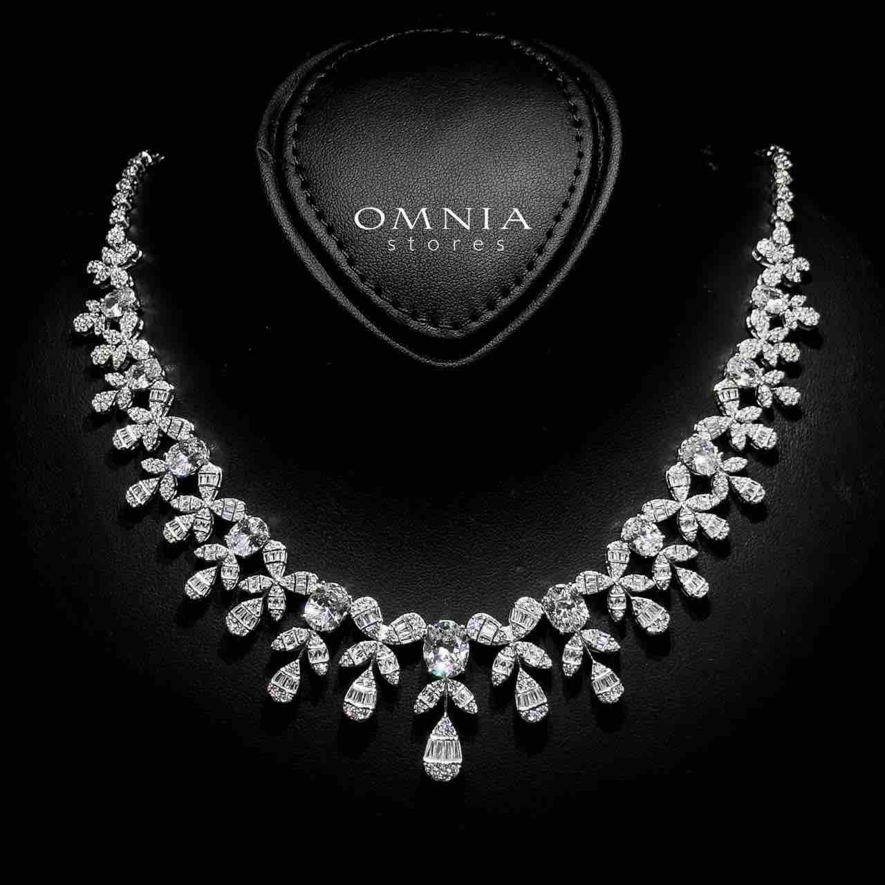 Omnia Tala White Bridal Full Set in 925 Silver High Quality Simulated Diamonds
