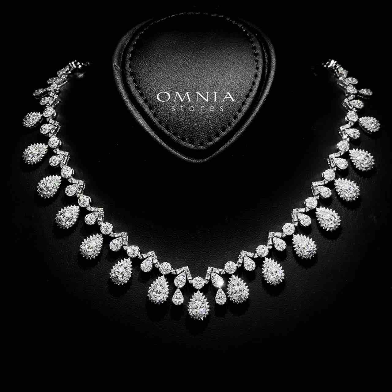 Omnia Hana White Bridal Full Set in 925 Silver High Quality Simulated Diamonds