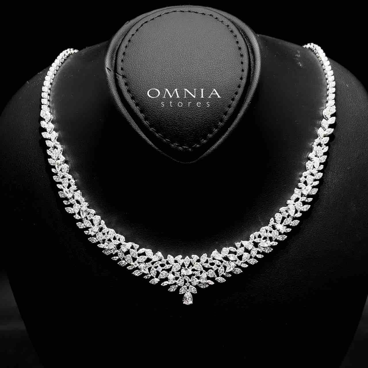 Omnia Sumiya White Bridal Full Set in 925 Silver High Quality Simulated Diamonds - OMNIASTORES KSA