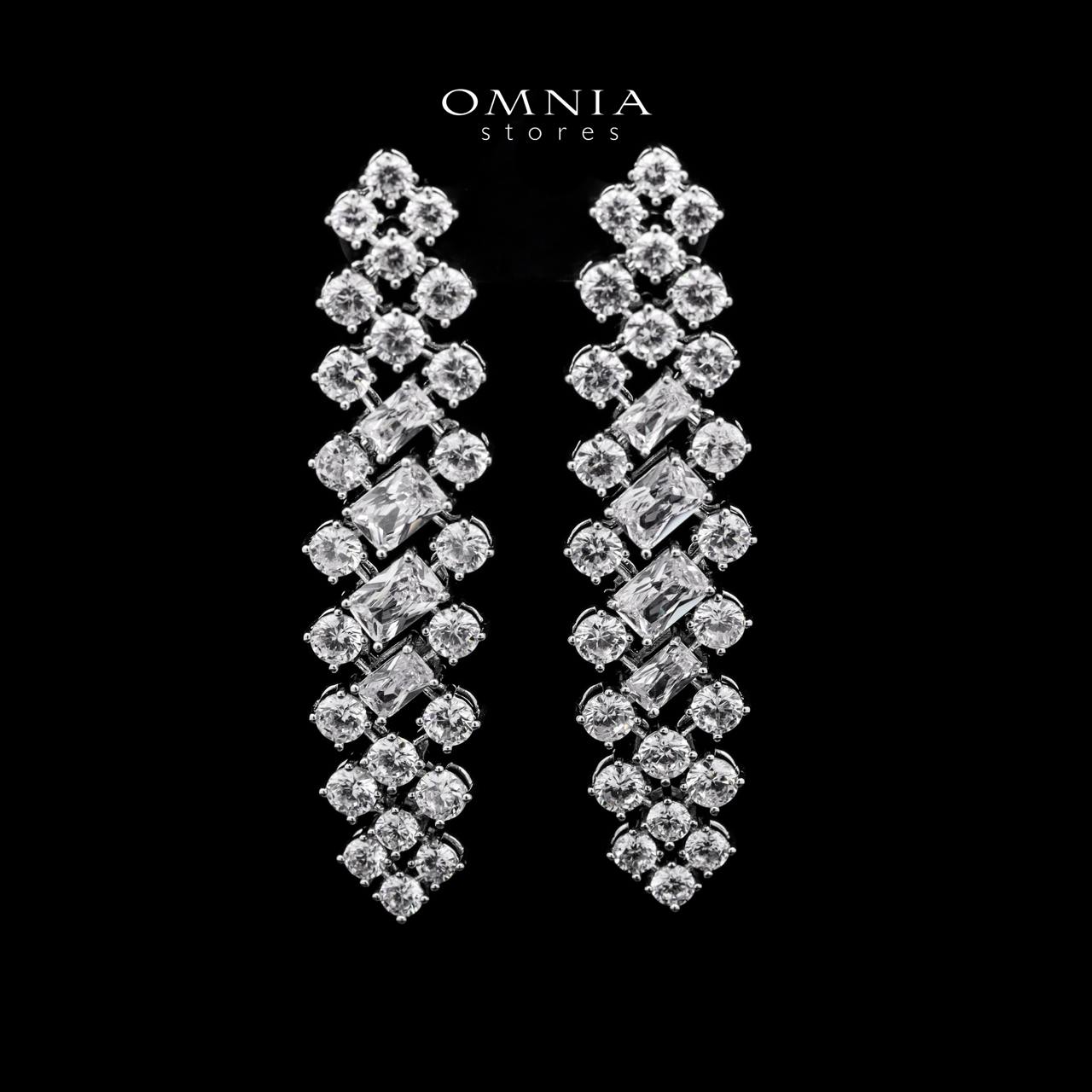 Wedo White Bridal Jewelry Set Premium Rhodium-Plated High-Quality Zircon Stones