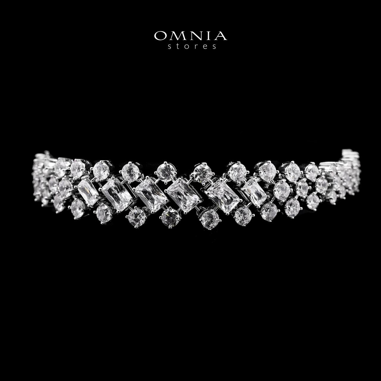 Wedo White Bridal Jewelry Set Premium Rhodium-Plated High-Quality Zircon Stones