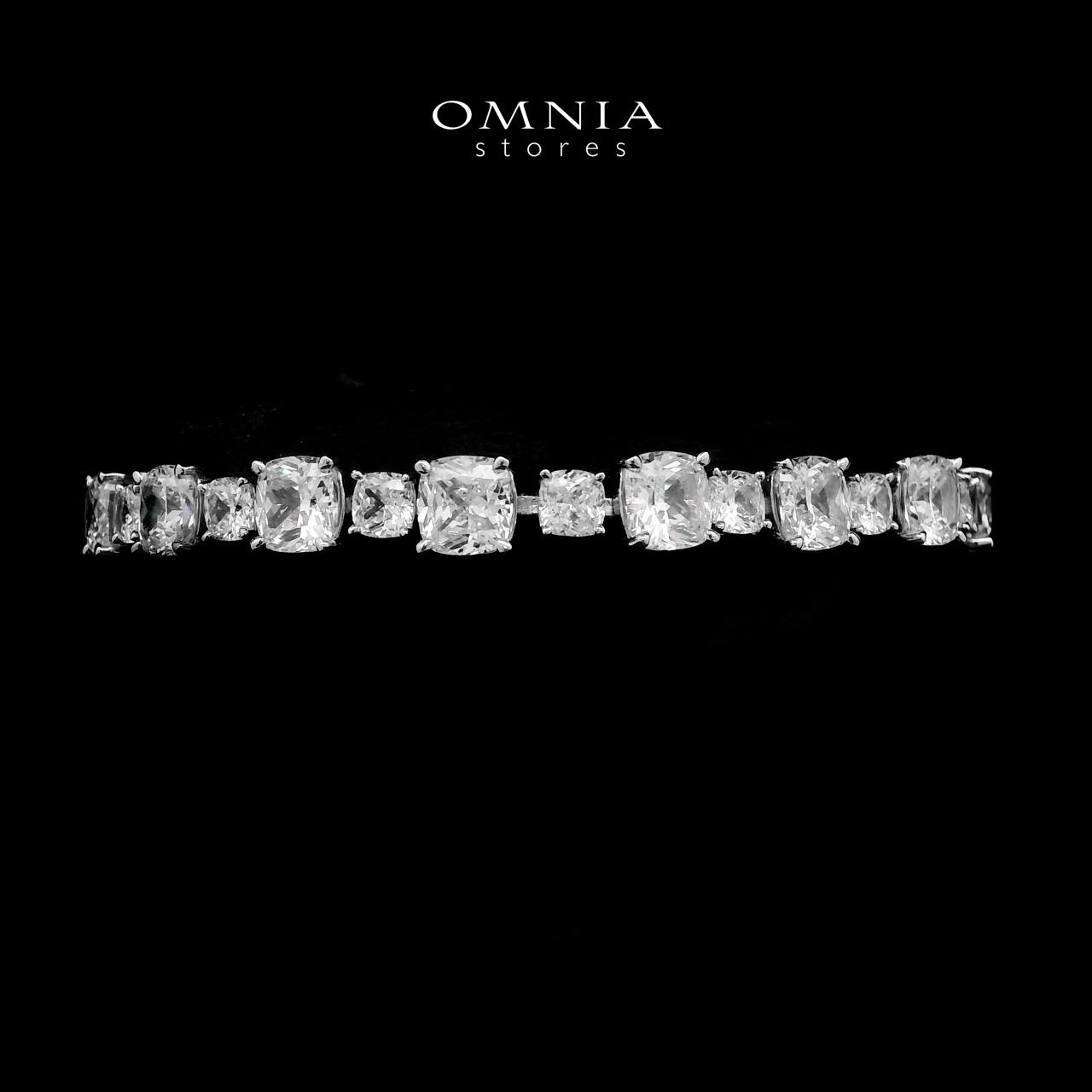 Noor Signature White Bracelet in 925 Silver High Quality Simulated Diamonds - OMNIASTORES UAE