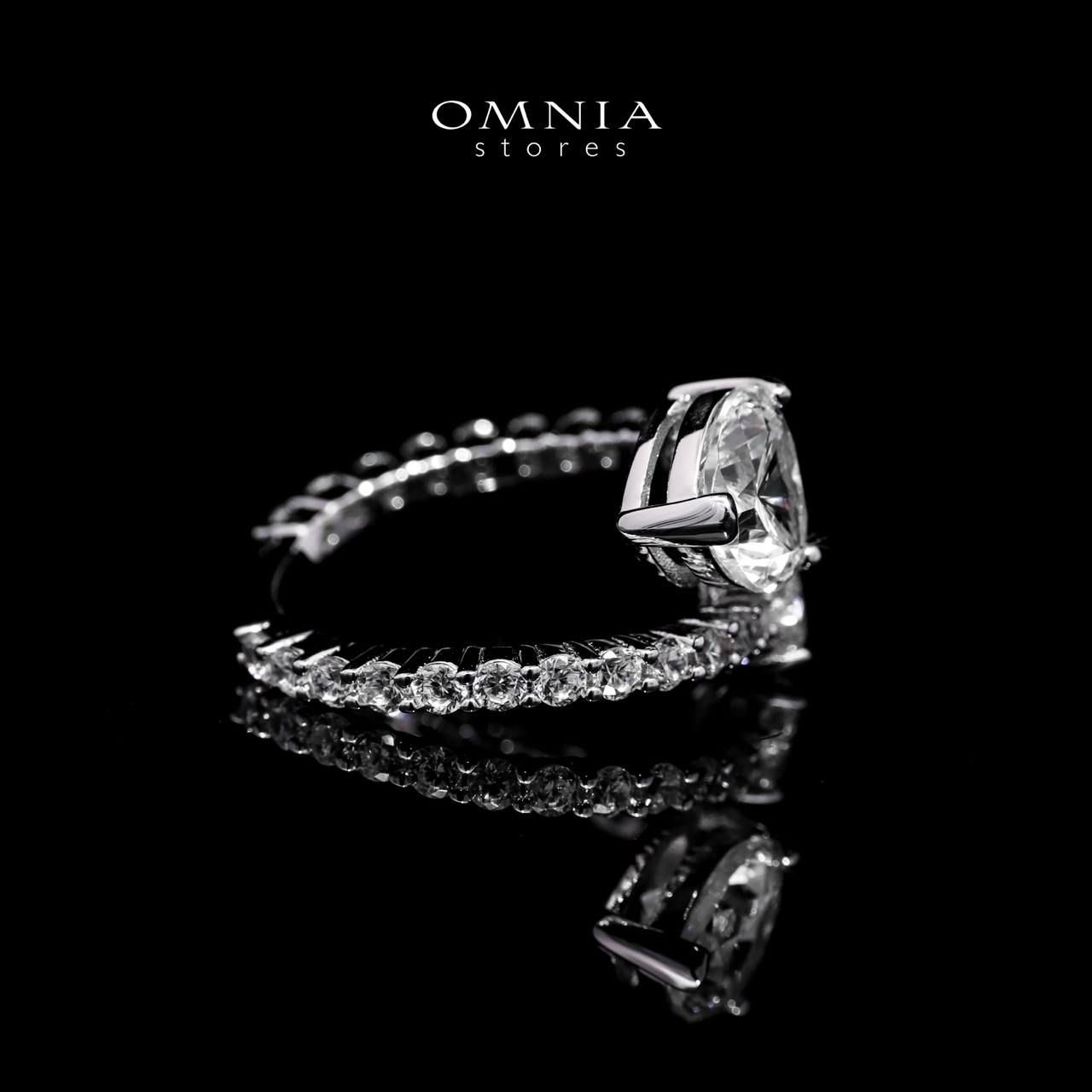Happy White Ring in 925 Silver with High-Quality Simulated Diamonds - OMNIASTORES UAE