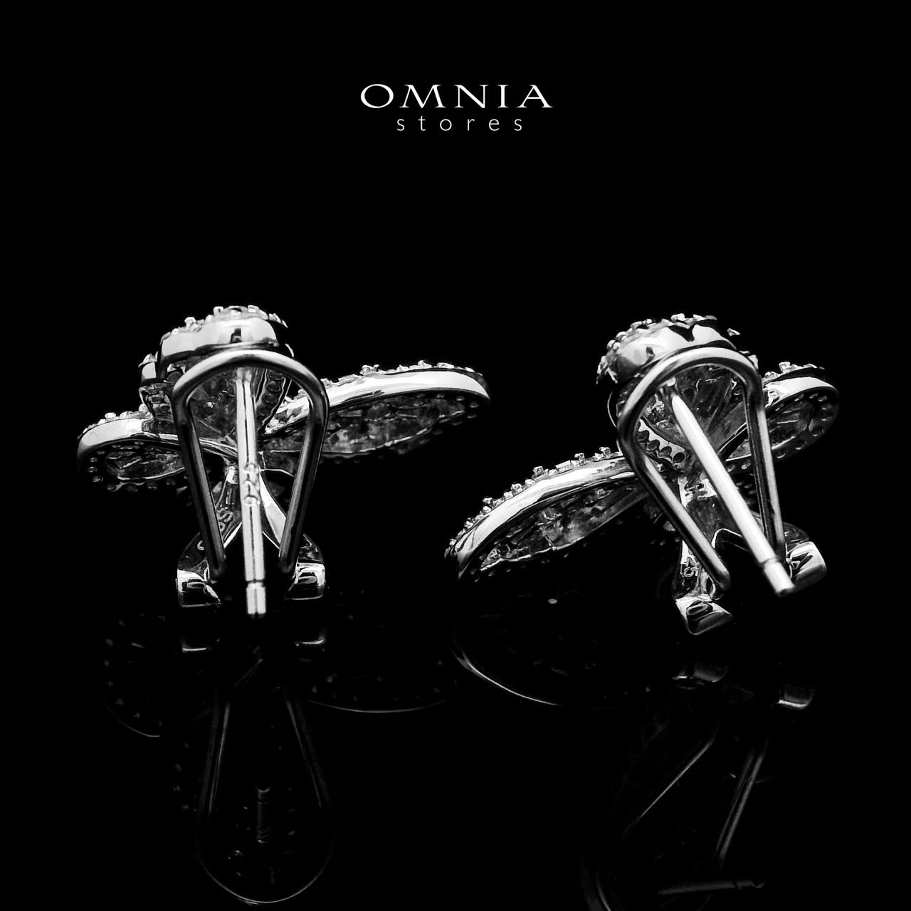 Shereen Butterfly Clip Earrings In 925 Silver High Quality Simulated Diamonds - OMNIASTORES KSA