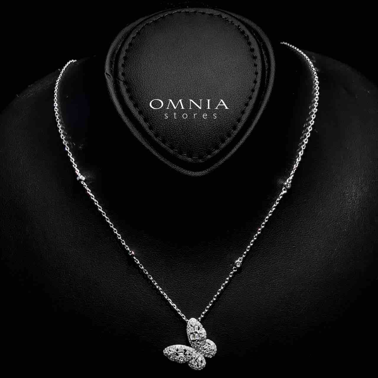 Shereen Butterfly Necklace In 925 Silver High Quality Simulated Diamonds - OMNIASTORES KSA