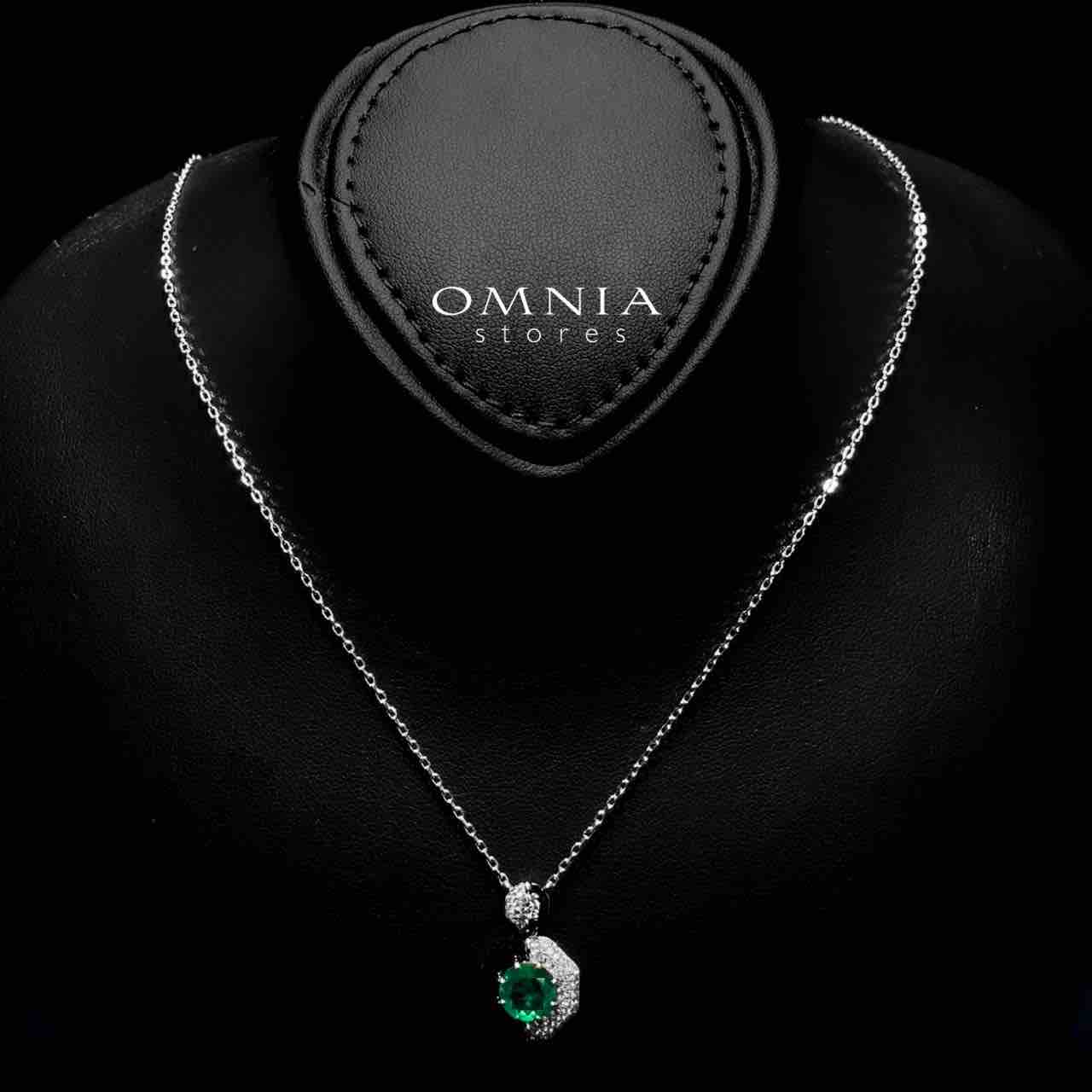 Solene Turqouise Necklace In 925 Silver High Quality Simulated Diamonds