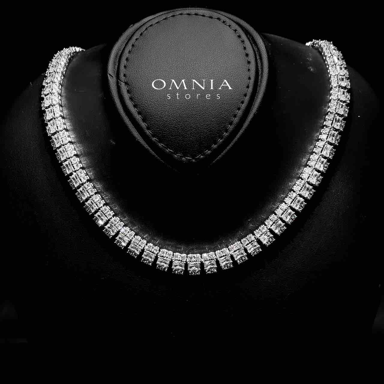 Omnia Hedieh White Bridal Full Set in High Quality Zircon Stone in Rhodium Plated - OMNIASTORES UAE