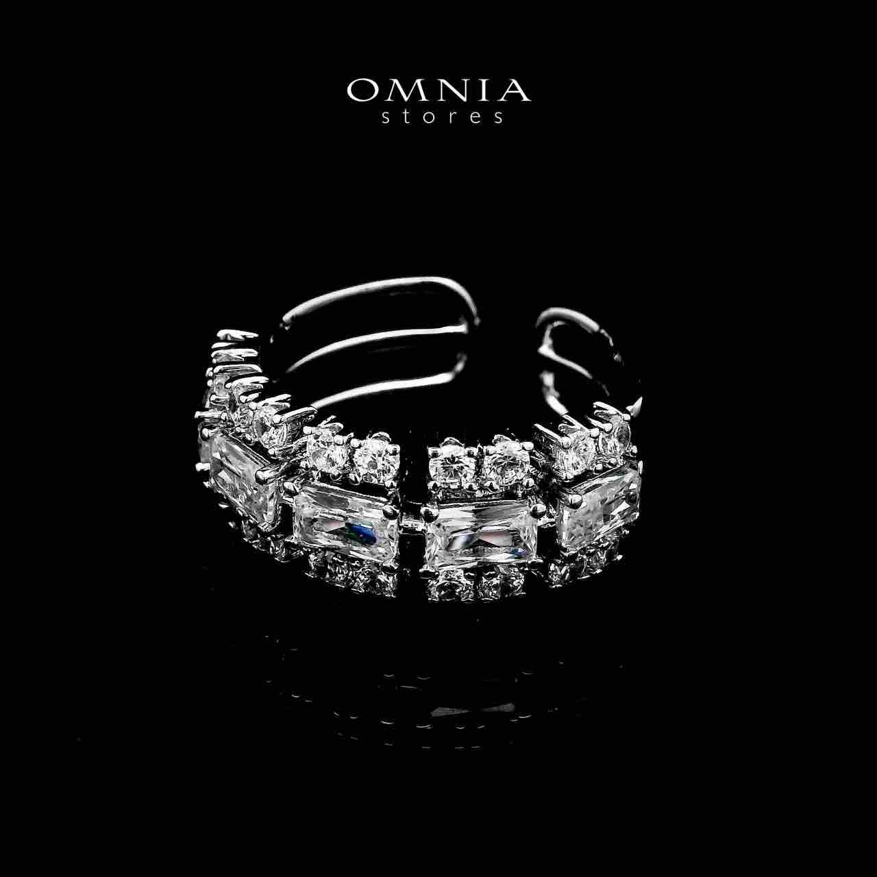 Omnia Hedieh White Bridal Full Set in High Quality Zircon Stone in Rhodium Plated - OMNIASTORES UAE