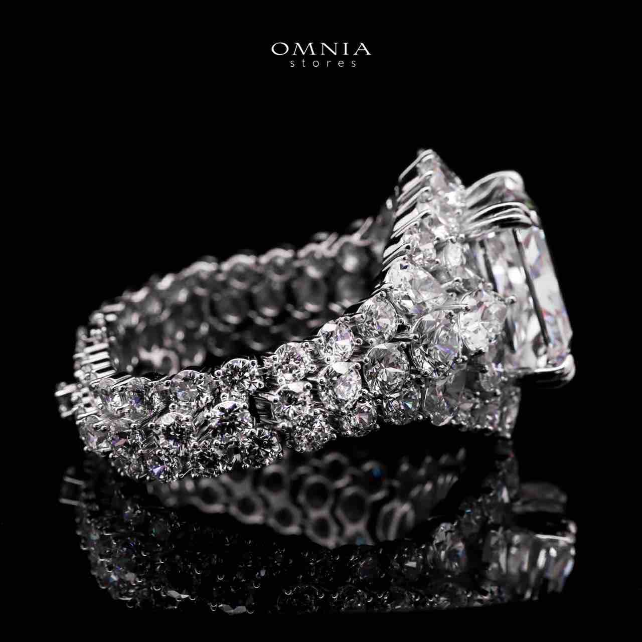 Nahid White Bracelet In 925 Silver Certified High Quality Lab Grown Stones - OMNIASTORES UAE