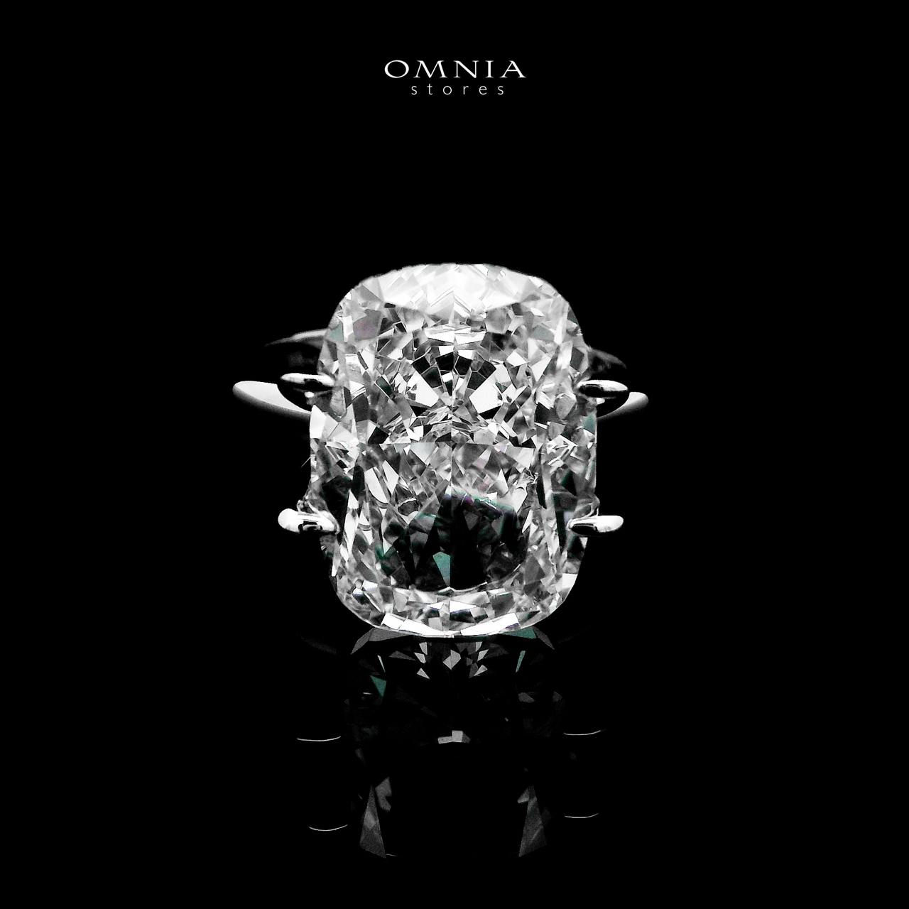 Neda White Ring In 925 Silver Certified High Quality Lab Grown Stones