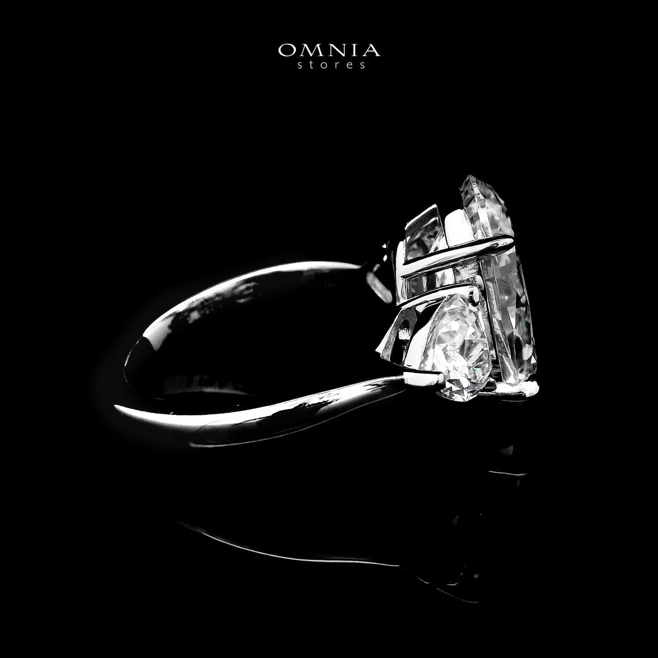 Noushin White Ring In 925 Silver Certified High Quality Lab Grown Stones
