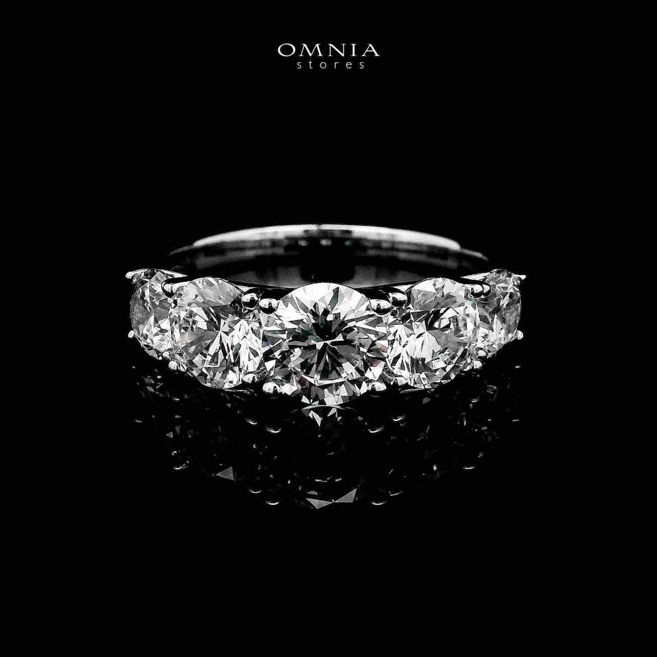 Parisa White Ring In 925 Silver Certified High Quality Lab Grown Stones