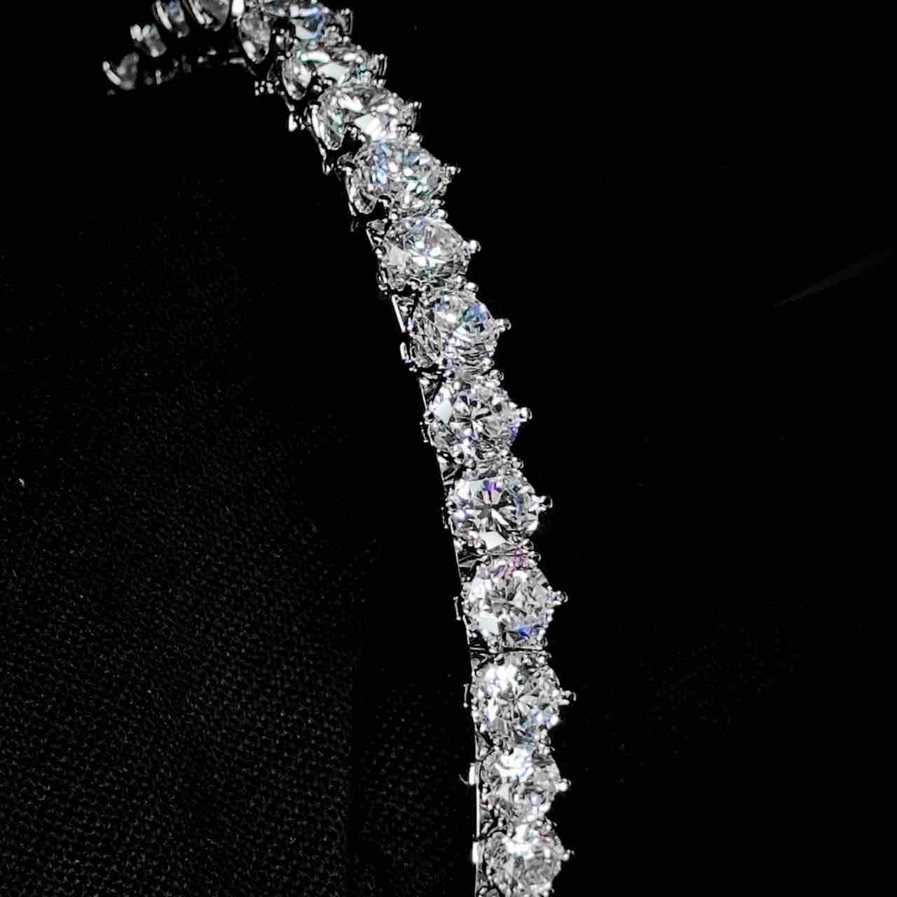 Omnia Imara Silver Hair Band In 925 Silver High Quality Lab Grown Stones