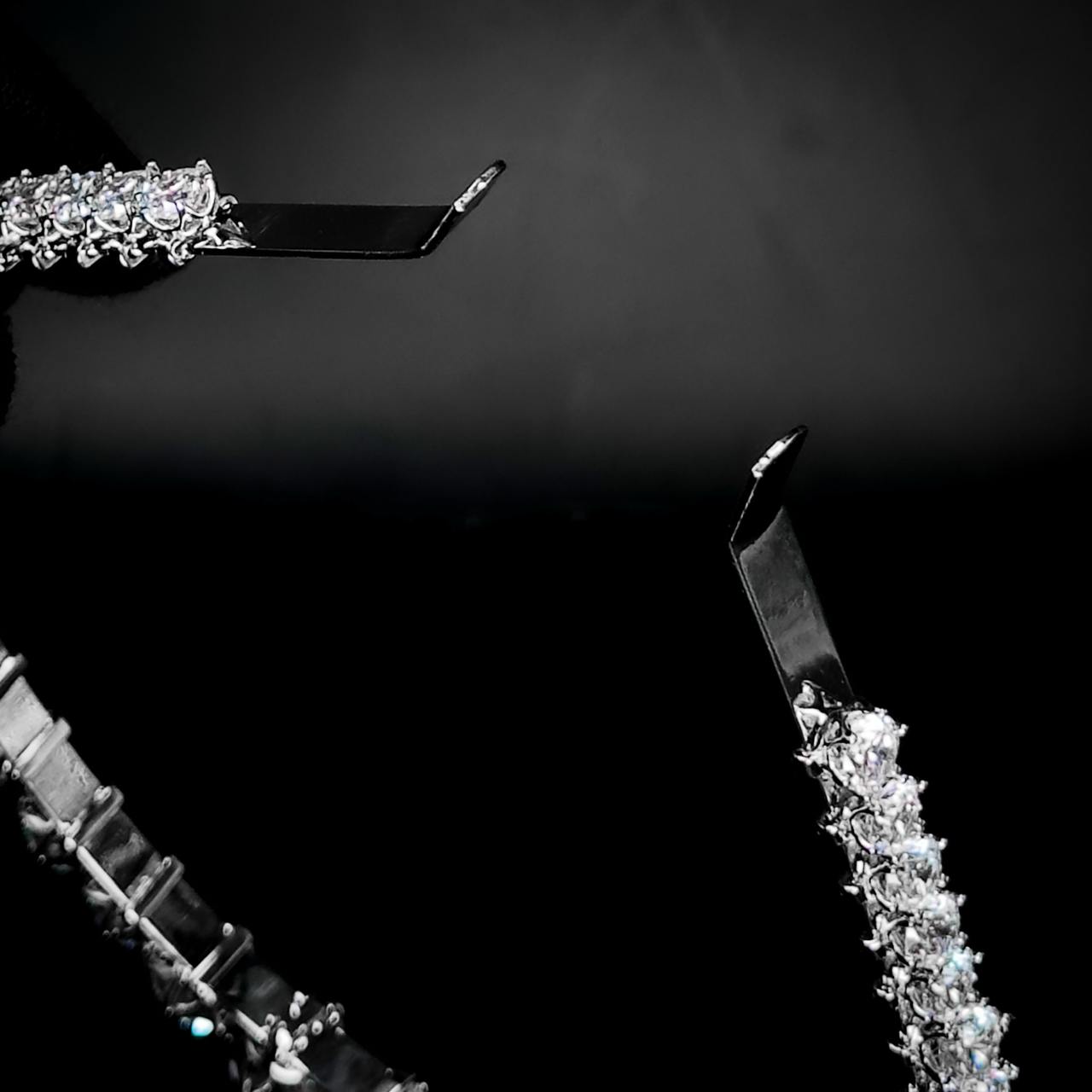 Omnia Imara Silver Hair Band In 925 Silver High Quality Lab Grown Stones