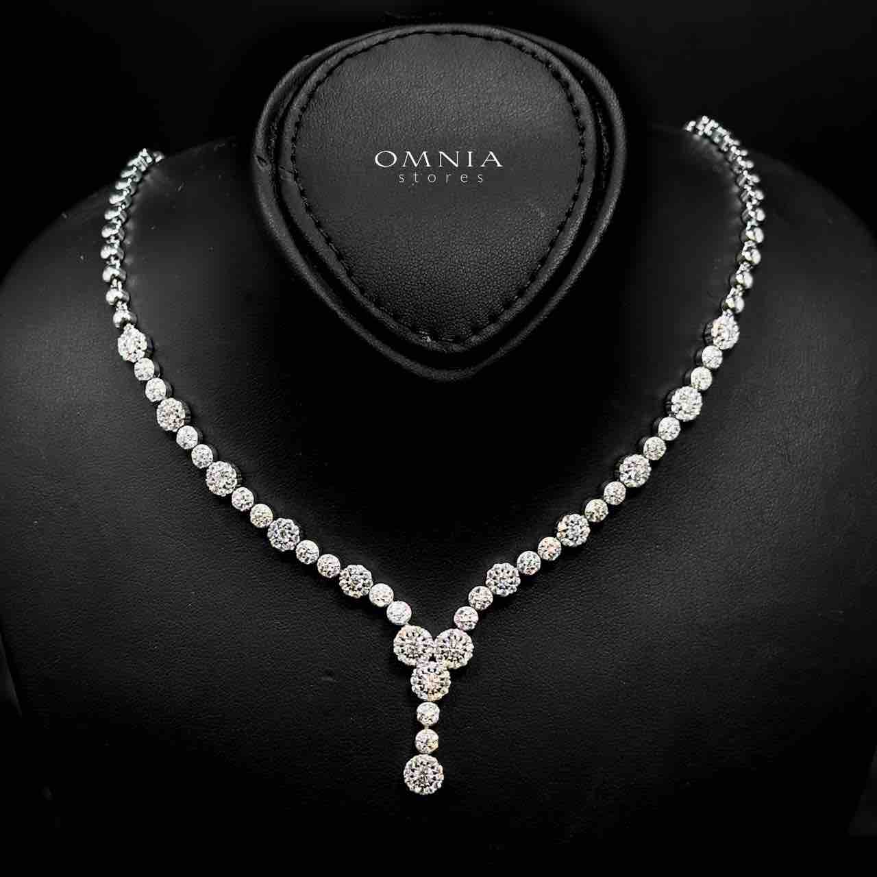 Omnia Salha White Bridal Full Set in 925 Silver High Quality Simulated Diamonds
