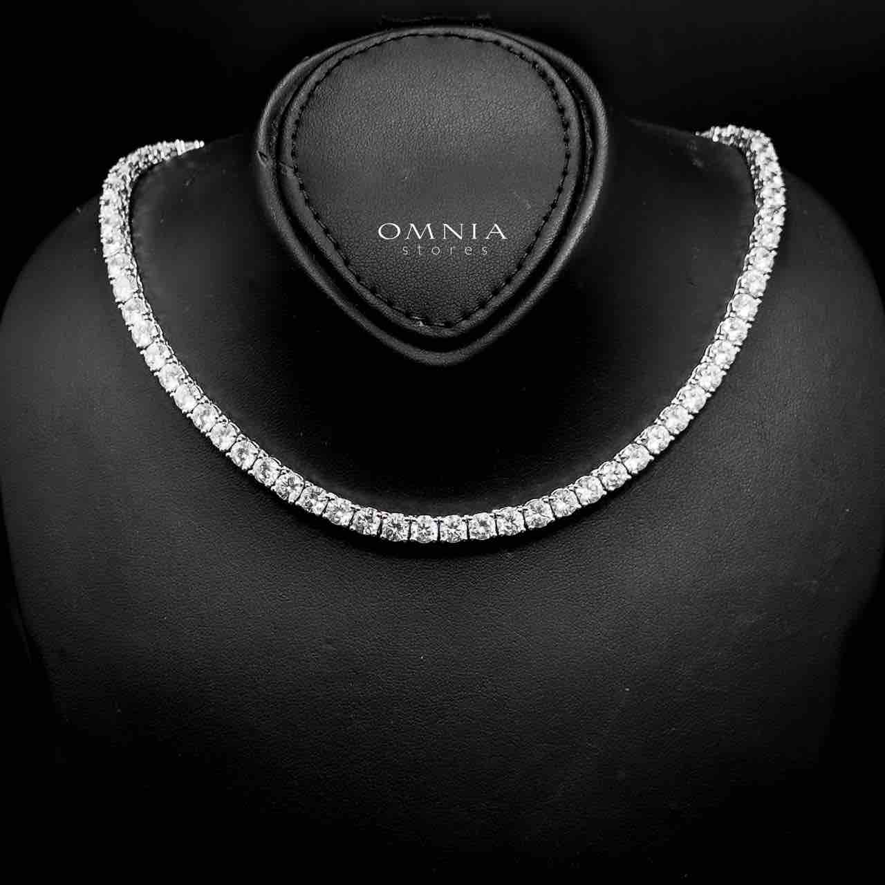 Omnia Rowan Bridal Full Set Accessories in High Quality Zircon Stone in Rhodium Plated